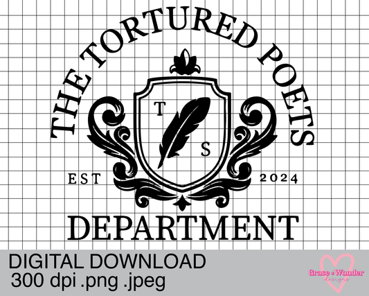 The Torchured Poets Department | Digital Download | .PNG  | Sublimation Ready | Direct to Film Ready