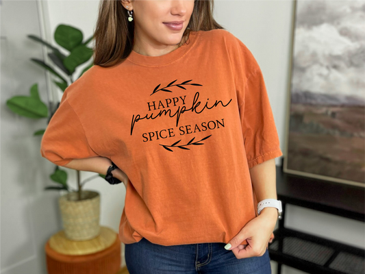 Happy Pumpkin Spice Season  | 100% Cotton | UNISEX | T-shirt | Comfort Color