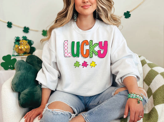 Lucky | 50/50 Cotton Poly | UNISEX | Sweatshirt | T-shirt