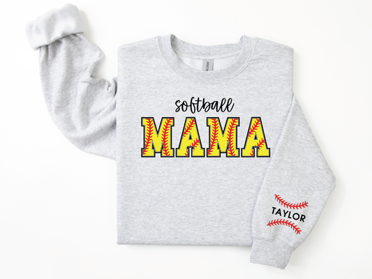 Baseball/Softball MAMA | 50/50 Cotton Poly | UNISEX | Sweatshirt