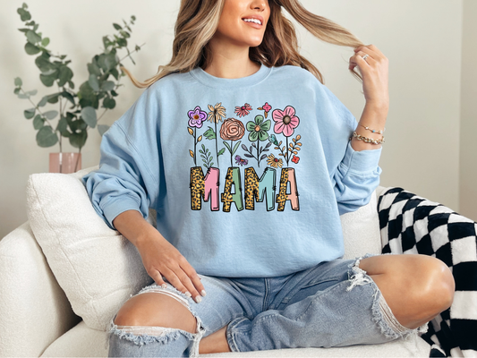 Mama Flowers | 50/50 Cotton Poly | UNISEX | Sweatshirt