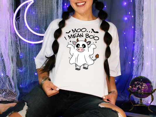 MOO..I mean Boo  | 100% Cotton | UNISEX | T-shirt | Comfort Color