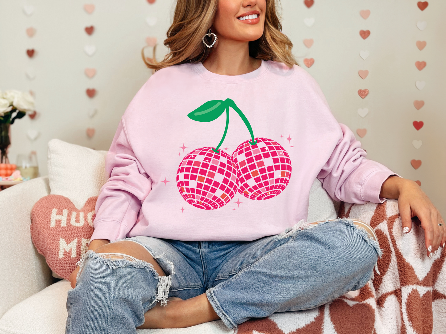 Cherry Disco | 50/50 Cotton Poly | UNISEX | Sweatshirt