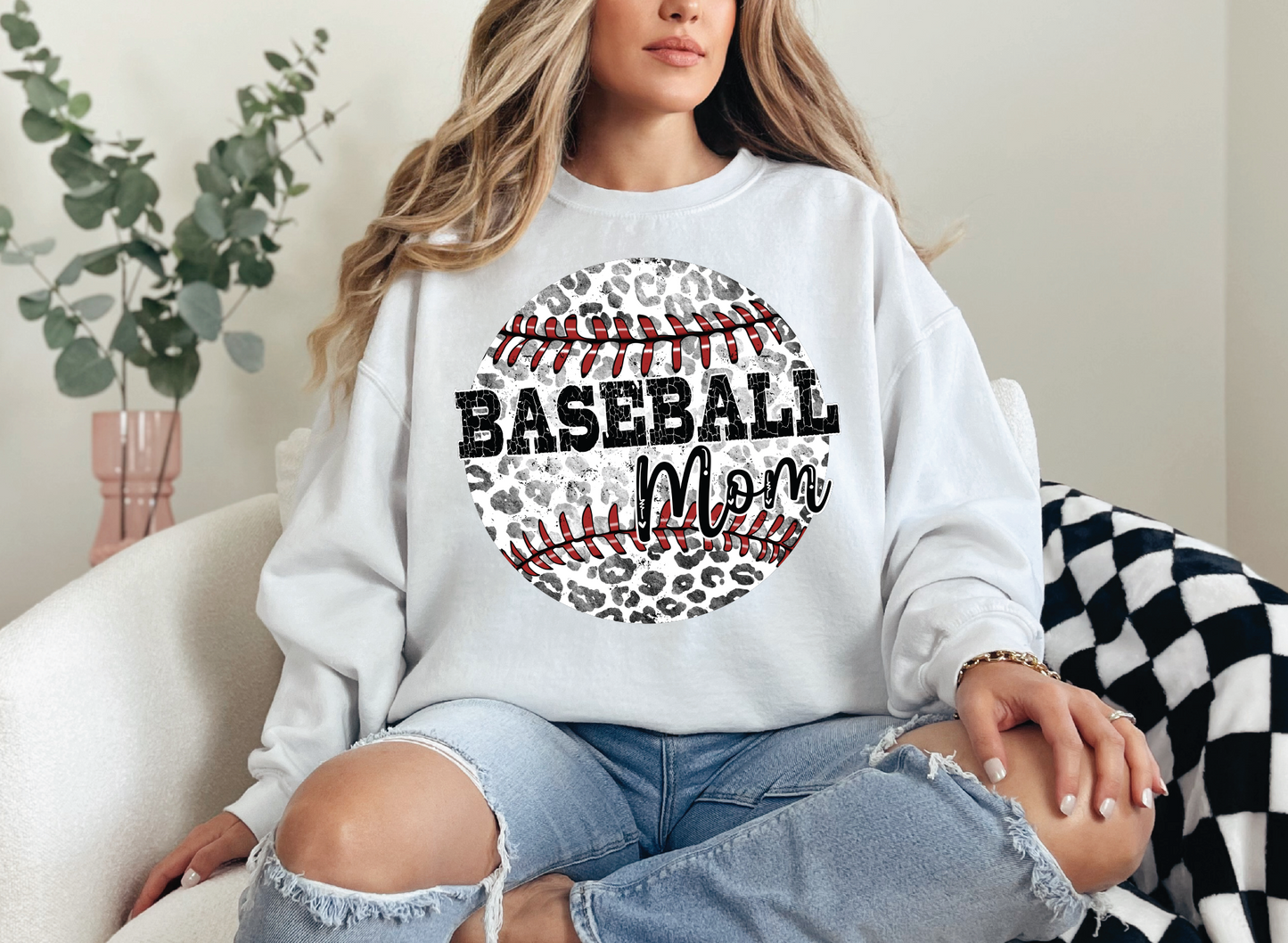 Baseball Mom | 50/50 Cotton Poly | UNISEX | Sweatshirt