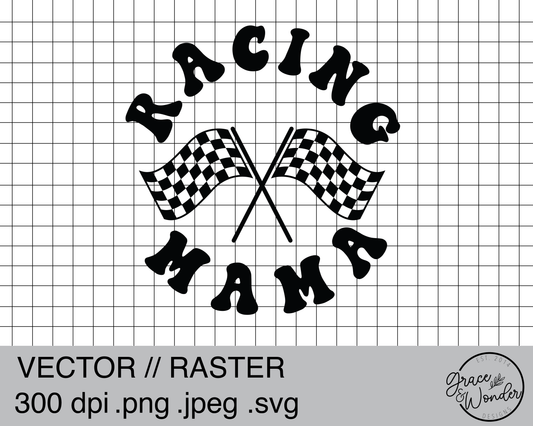 Somebody's Loud Ass Racing Mama | Digital Download | .PNG .SVG | Circuit Ready | Sublimation Ready