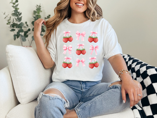 Strawberry Coquette | 50/50 Cotton Poly | UNISEX | T-shirt