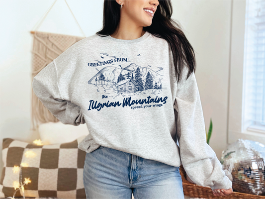 Greetings from Illgrian Mountains | 50/50 Cotton Poly | UNISEX | Sweatshirt