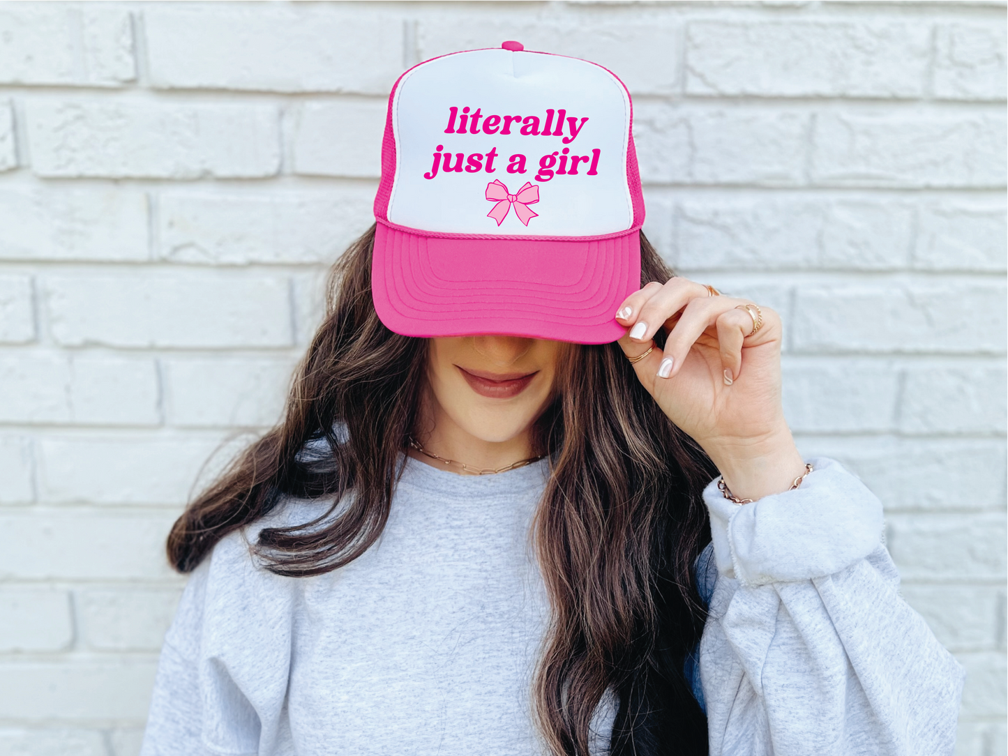 Literally just a girl | Trendy Mesh Back | Trucker Hat