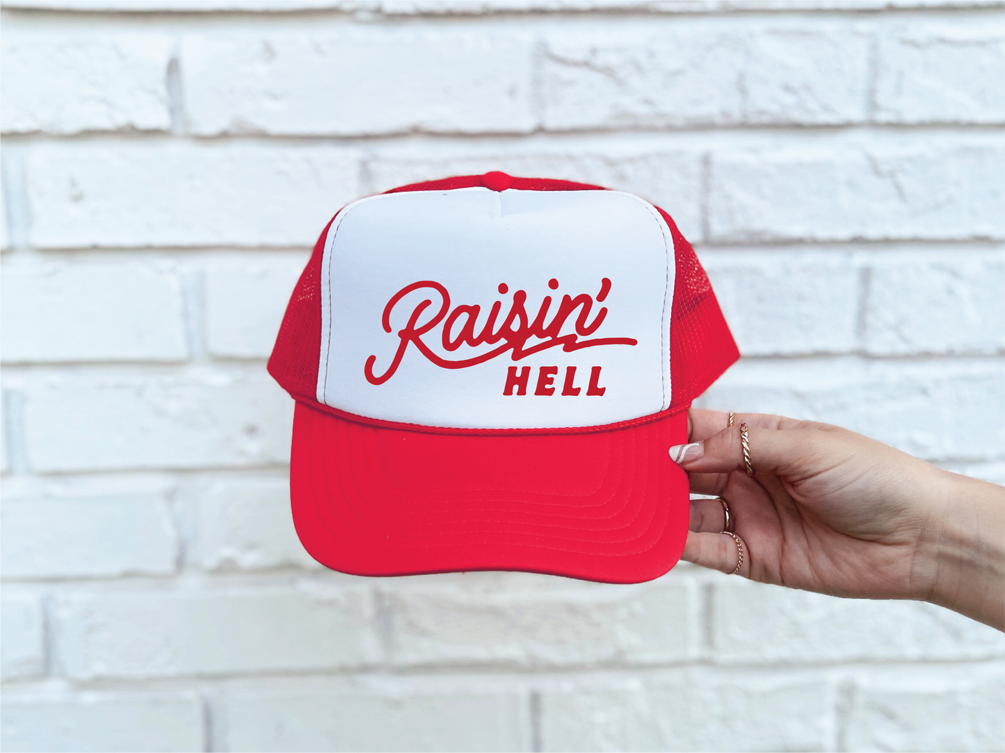 RAISIN' HELL | Trendy Mesh Back | Trucker Hat