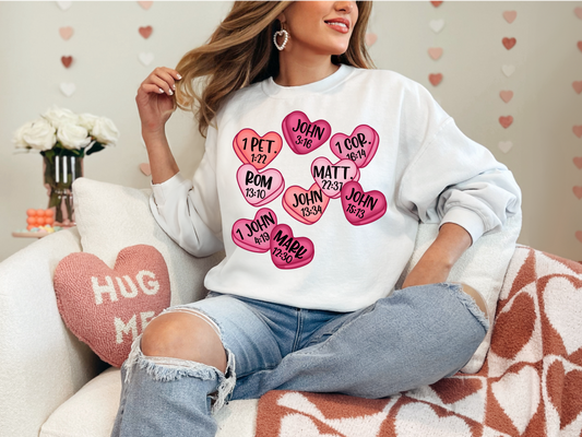 Valentines Heart Verses | 50/50 Cotton Poly | UNISEX | Sweatshirt