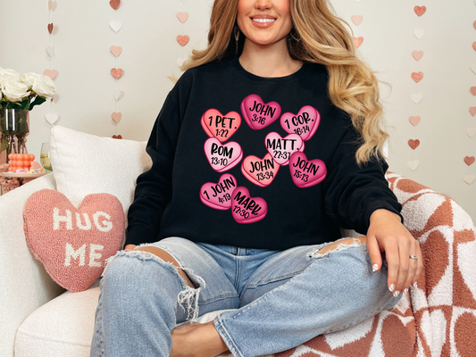 Valentines Heart Verses | 50/50 Cotton Poly | UNISEX | Sweatshirt