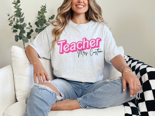 Barbie Teacher | 50/50 Cotton Poly | UNISEX | T-shirt
