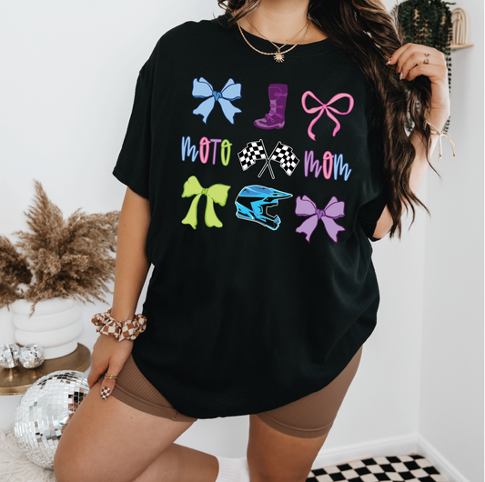 Moto Mom Bows | 50/50 Cotton Poly | UNISEX | T-shirt