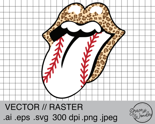 Baseball Rolling Stones | Digital Download | .SVG .PNG .EPS | Sublimated & Vinyl Ready