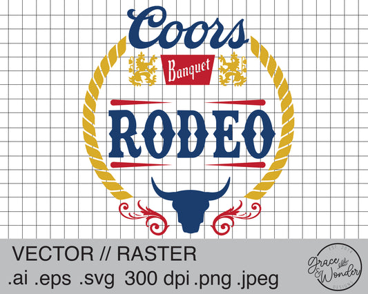 Coors Banquet Rodeo | Digital Download | .SVG .PNG .EPS | Sublimated & Vinyl Ready