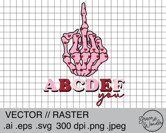 ABCDEF you | Digital Download | .SVG .PNG .EPS | Sublimated & Vinyl Ready