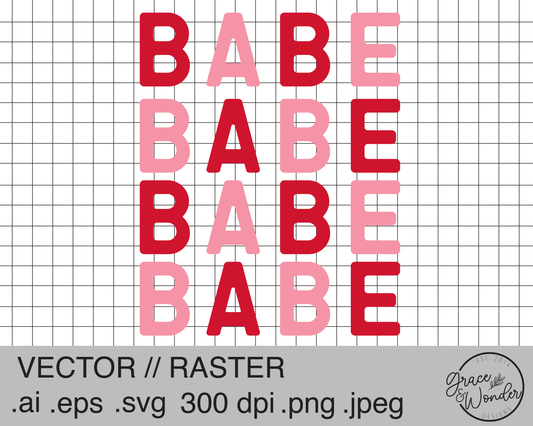 Babe Ripple | Digital Download | .SVG .PNG .EPS | Sublimated & Vinyl Ready