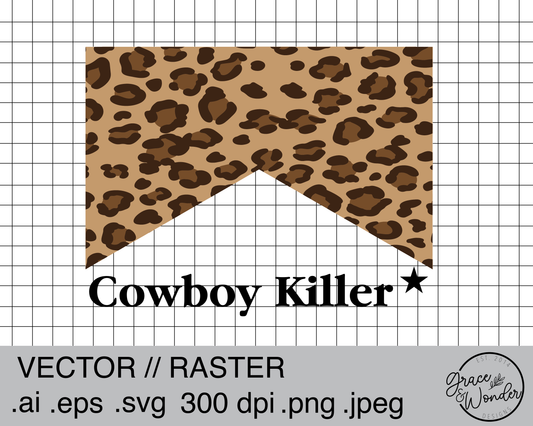 Cowboy Killer Leopard Print Marlboro | Digital Download | .SVG .PNG .EPS | Sublimated & Vinyl Ready