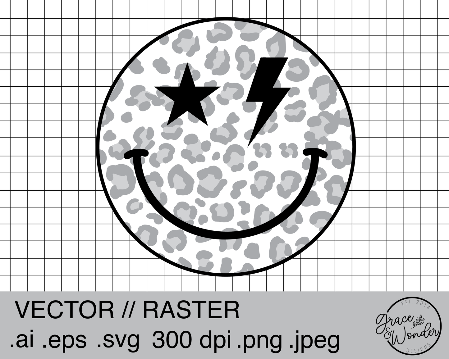 Leopard Smiley | Digital Download | .SVG .PNG .EPS | Sublimated & Vinyl Ready