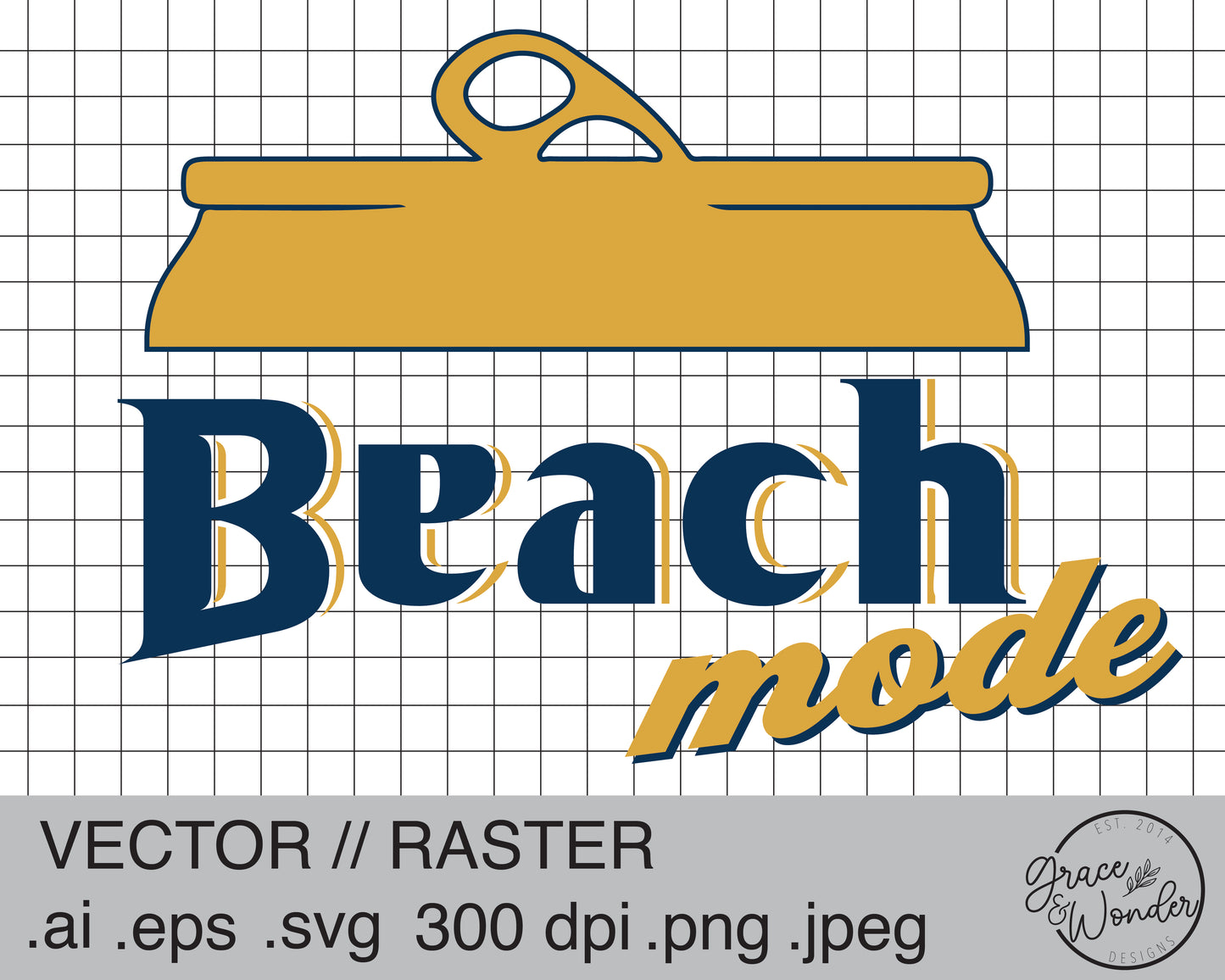 Beach Mode | Digital Download | .SVG .PNG .EPS | Sublimated & Vinyl Ready