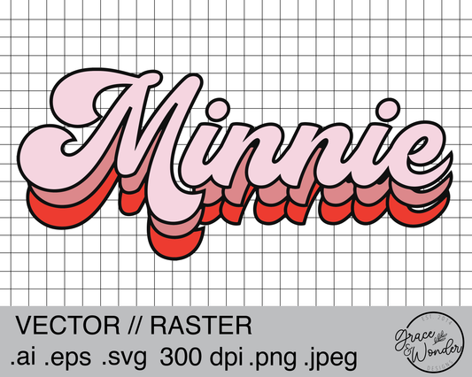 Minnie | Digital Download | .SVG .PNG .EPS | Sublimated & Vinyl Ready