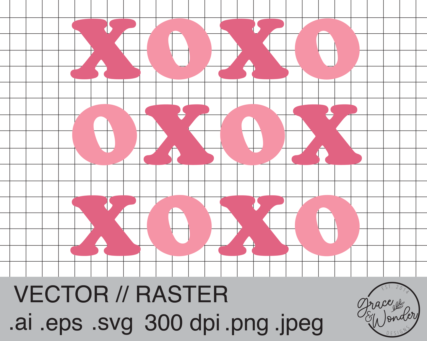 XOXO Ripple | Digital Download | .SVG .PNG .EPS | Sublimated & Vinyl Ready