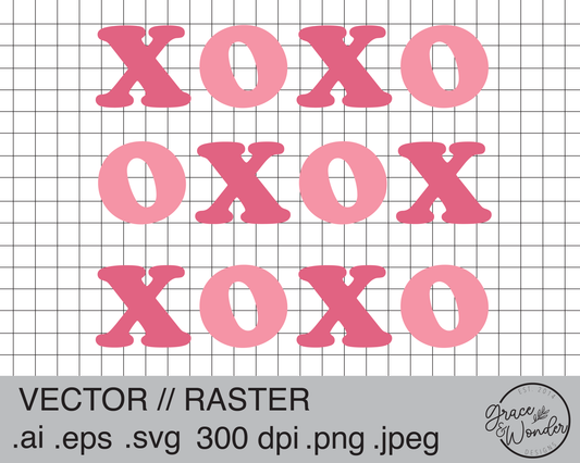 XOXO Ripple | Digital Download | .SVG .PNG .EPS | Sublimated & Vinyl Ready