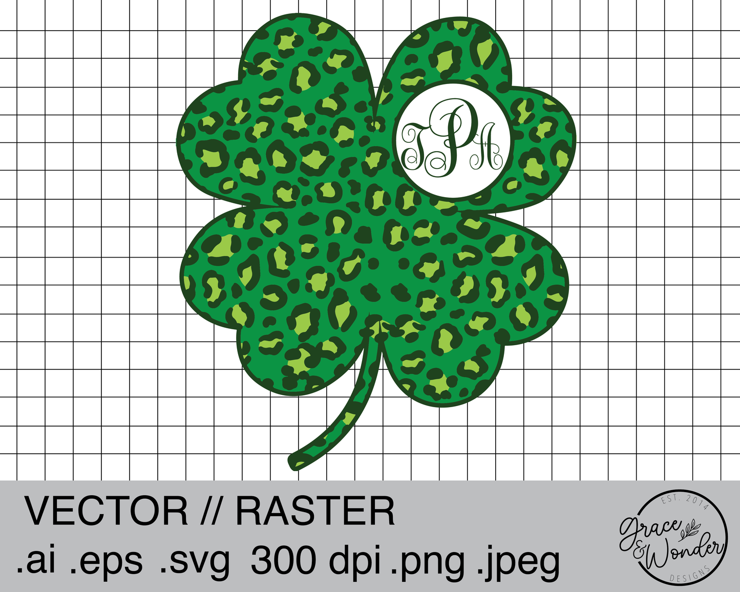 Monogram Clover | Digital Download | .SVG .PNG .EPS | Sublimated & Vinyl Ready