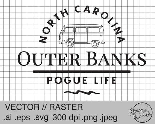 Outer Banks | Digital Download | .SVG .PNG .EPS | Sublimated & Vinyl Ready