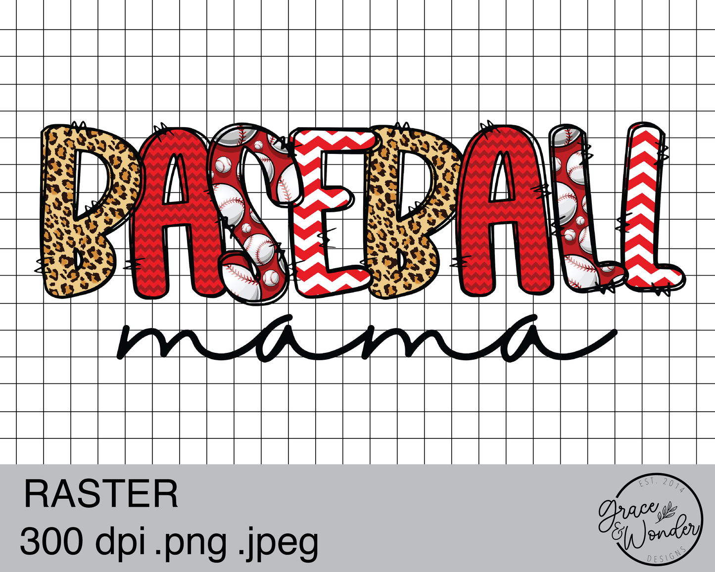 Baseball Mama | Digital Download | .PNG | Sublimation Ready