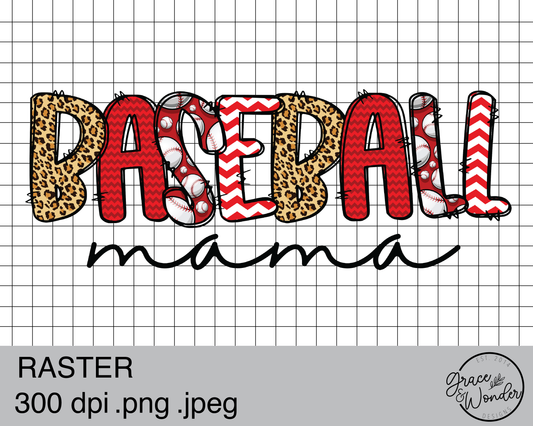Baseball Mama | Digital Download | .PNG | Sublimation Ready