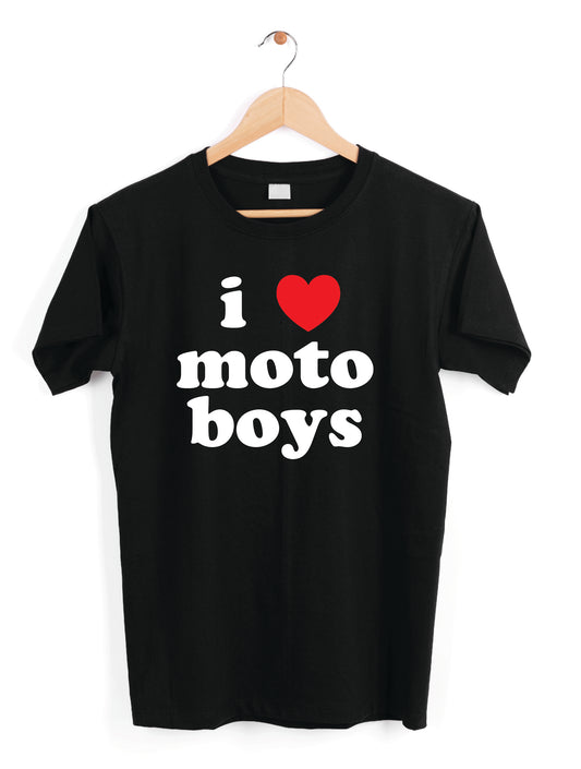 I love Moto Boys | 50/50 Cotton Poly | UNISEX | T-shirt
