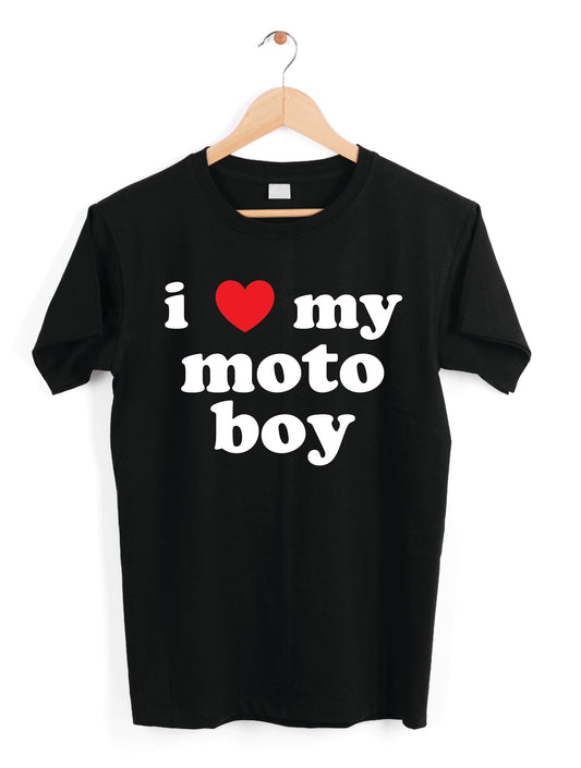 I love my Moto boy | 50/50 Cotton Poly | UNISEX | T-shirt