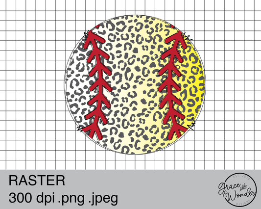 Baseball Softball Leopard Print | Digital Download | .SVG .PNG .EPS | Sublimated & Vinyl Ready