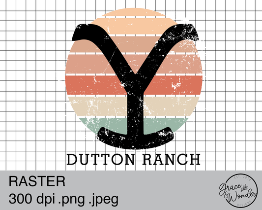 Dutton Ranch Sunset | Digital Download |  .PNG  | Sublimated Ready