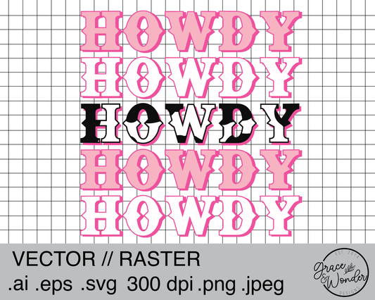 Howdy Cowhide | Digital Download | .PNG .SVG | Circuit Ready | Sublimation Ready