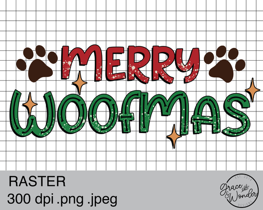 Merry Woofmas  | Digital Download | .PNG  | Sublimation Ready