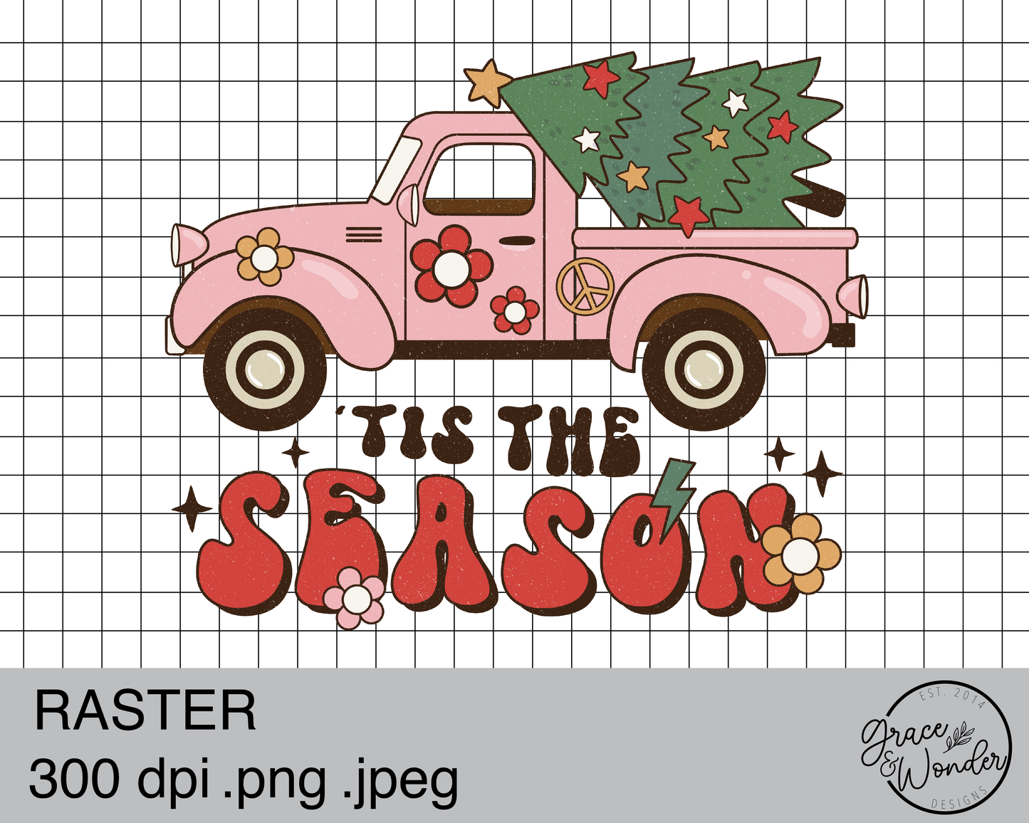 Tis the Season Truck | Digital Download | .PNG  | Sublimation Ready