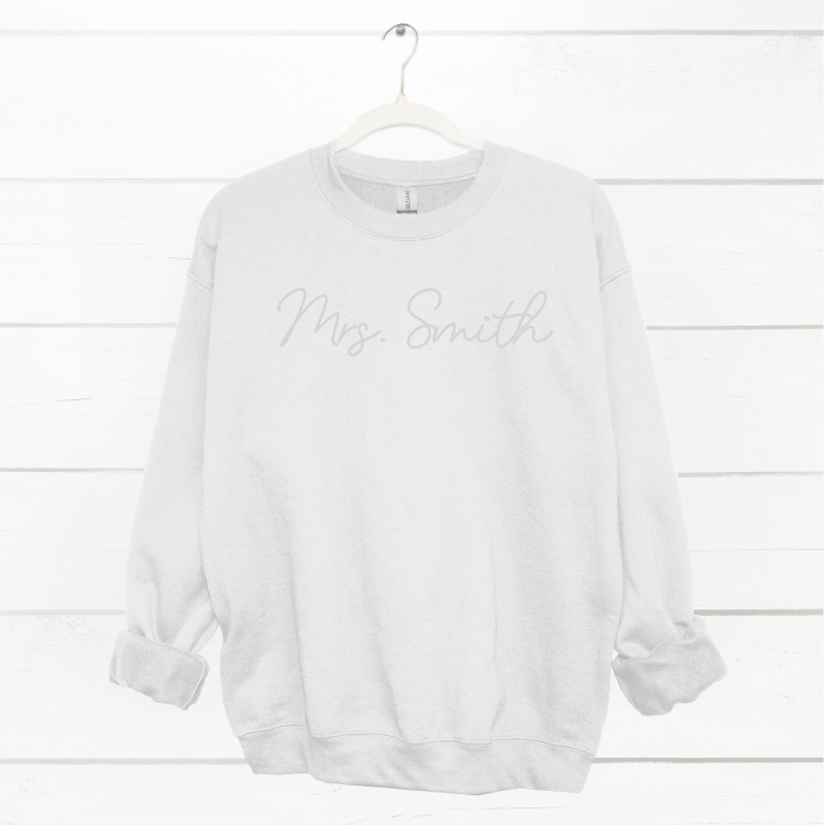 Mrs. Sweatshirt | Puff Vinyl | 50/50 Sweatshirt