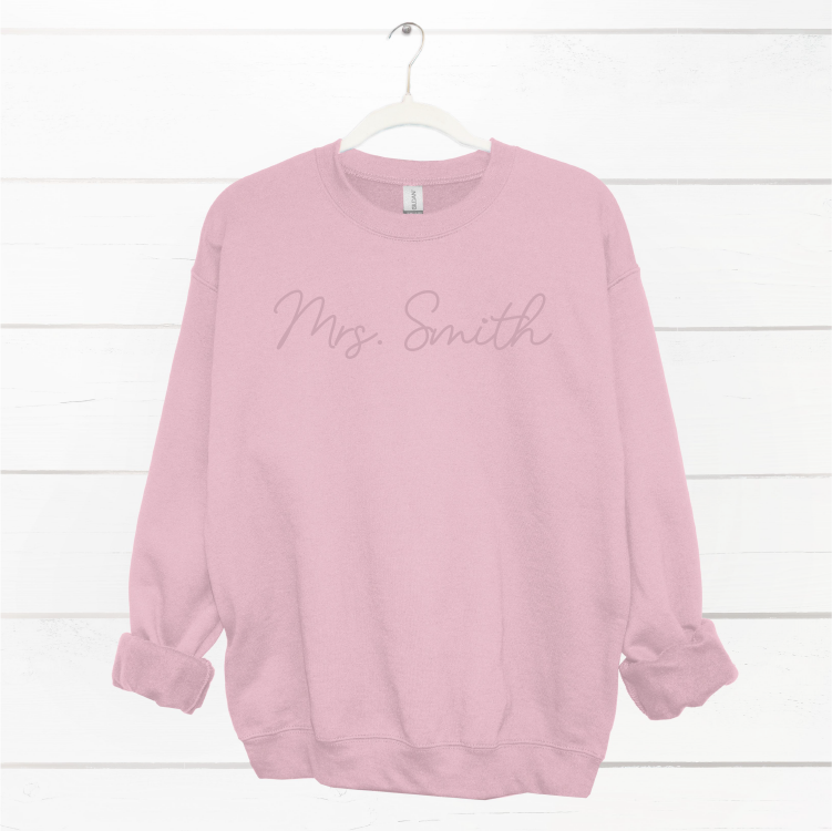 Mrs. Sweatshirt | Puff Vinyl | 50/50 Sweatshirt