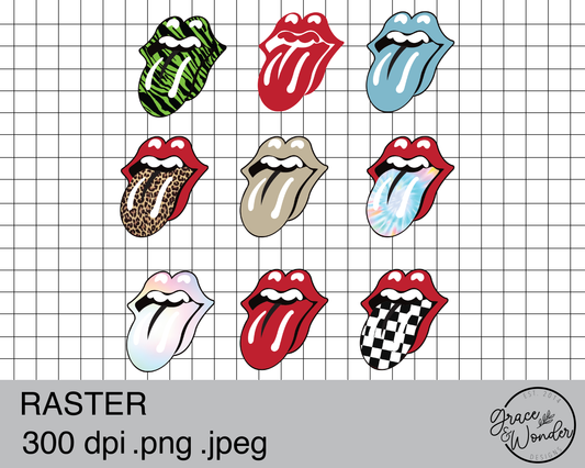 Rolling Stones Patterns | Digital Download | .PNG  | Sublimated