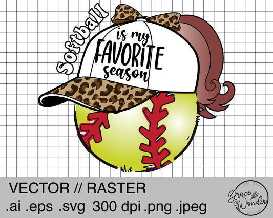 Softball is my Favorite Season | Digital Download | .PNG  | Sublimated