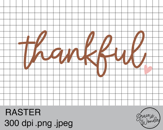 Thankful | Digital Download | .PNG  | Sublimation Ready