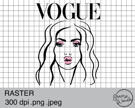 Vogue | Digital Download | .SVG .PNG .EPS | Sublimated & Vinyl Ready