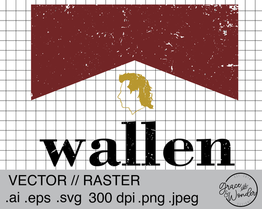 Wallen marlboro | Digital Download | .SVG .PNG .EPS | Sublimated & Vinyl Ready