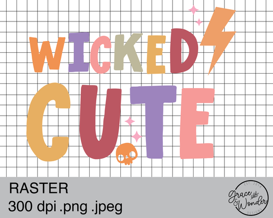 Wicked Cute | Digital Download | .PNG  | Sublimation Ready