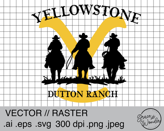 Yellowstone Dutton Ranch | Digital Download | .SVG .PNG .EPS | Sublimated & Vinyl Ready